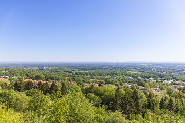 Obraz premium View over a suburb a sunny summer day