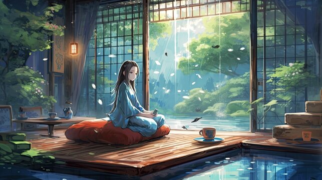 Solitary Woman's Delight: Tea, Books, and Rain