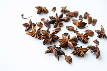 Dried star anise spice.