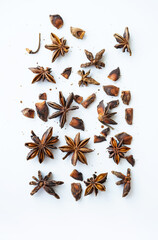 Dried star anise spice.