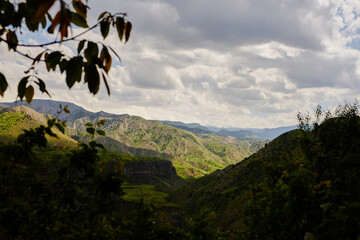 Panorama of beautiful countryside of Armenia. Mountain landscape. Majestic peaks. Crisp, clean air,...