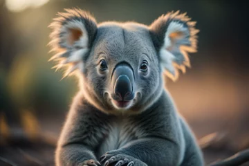 Foto op Plexiglas Koala Bear in the wild at sunset. generative ai © mrisrayilli