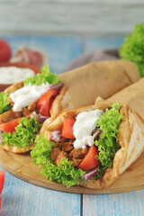 A traditional dish of Greece - gyros