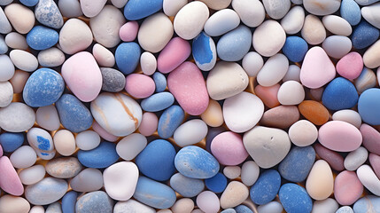 Fototapeta na wymiar Summer beach transparent and shining pebbles