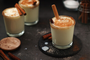 Kogel mogel drink made from eggs with cream