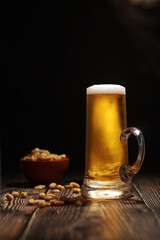 A mug with traditional German lager beer