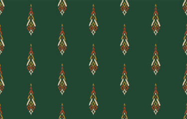 Ethnic abstract ikat art. Seamless pattern in tribal, folk embroidery, and Mexican style. Aztec geometric art ornament print. Design for carpet, wallpaper, clothing, wrapping, fabric, cover, textile.