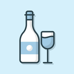 Bottle and glass