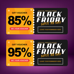 black friday sales banner templates vector, various types of discounts