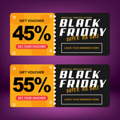 black friday sales banner templates vector, various types of discounts