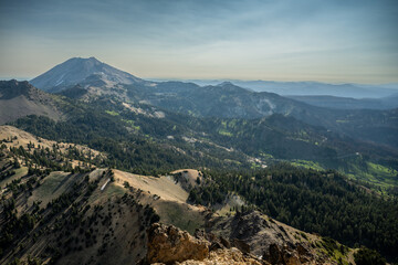 Lassen Peak and Surrounding Mountains and Forests