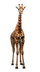 Giraffe isolated on the transparent background PNG. AI generative.