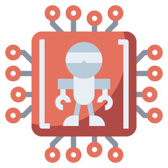 artificial intelligence line icon,linear,outline,graphic,illustration