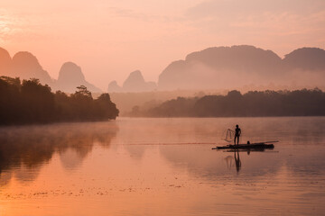 sunrise over the river