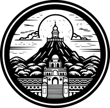 Mexico | Black and White Vector illustration