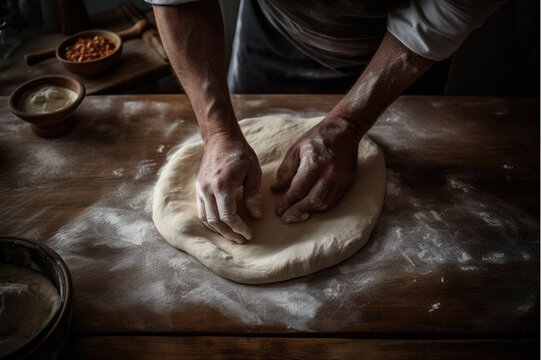 knead pizza dough