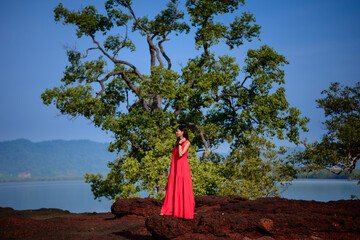 the girl on the beach