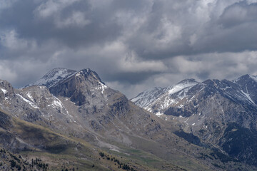 Landscape from Ligurian mountains part of Italian Alps, Piedmont region, Province of Cuneo, northwestern Italy