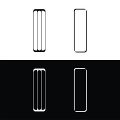 Rectangle vector logo template design