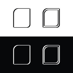 Rectangle vector logo template design