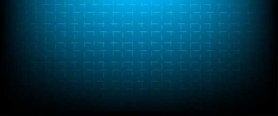 Abstract technology futuristic digital concept square pattern with lighting glowing particles square elements on dark blue background. Vector illustration, Free Space For text input, Vector illustrati