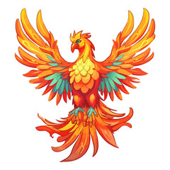 Mystical mythical character Phoenix, phoenix bird on a transparent background, phoenix logo