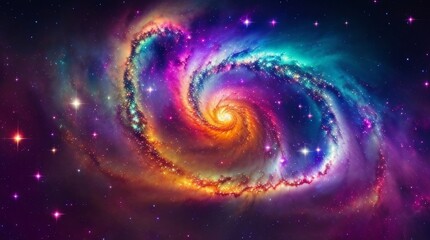 Galaxy and nebula, abstract background. Generative ai