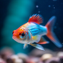 fish, aquarium, goldfish, water, underwater, animal, gold, sea, tropical, nature, isolated, orange, ocean, tank, red, pet, color, swim, animals, fin, marine, reef, blue, pets, fishes