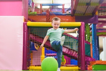 Fototapeta na wymiar indoor playground with colored games