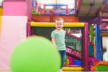 indoor playground with colored games