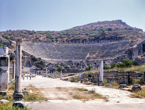 エフェソス遺跡の古代劇場、トルコ・イズミル県セルチュク、Efes Antik Tiyatrosu