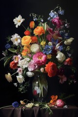 Obraz na płótnie Canvas A vase of flowers Generative Ai