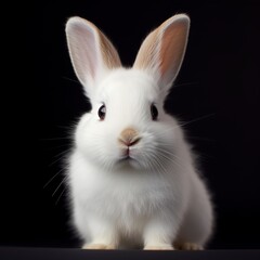Adorable Dwarf Hotot Bunny with Charismatic Eyes, A Bundle of Cuteness
