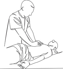 masseur doing massage