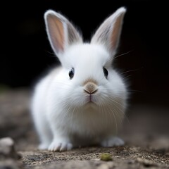 Adorable Dwarf Hotot Bunny with Charismatic Eyes, A Bundle of Cuteness