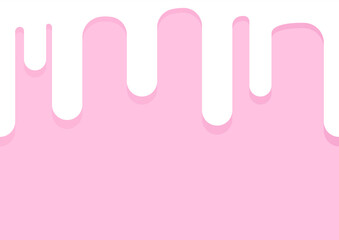 Seamless border of white streaks on a pink background