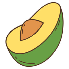 slice avocado icon
