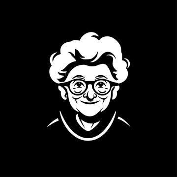 Grandma | Minimalist and Simple Silhouette - Vector illustration