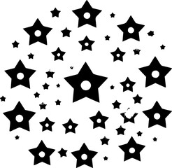 Stars | Minimalist and Simple Silhouette - Vector illustration