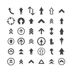 Arrow pictogram collection. Set of arrows.