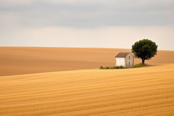Fototapeta na wymiar A minimalist France landscape