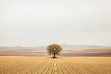 A minimalist France landscape