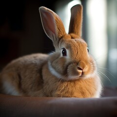Rhinelander Bunny in a Cozy Setting, A Picture of Serenity