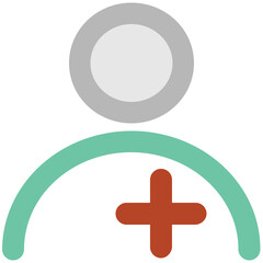 patient avatar bold line icon