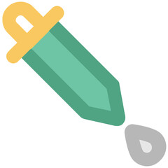 An injection syringe bold line icon design 