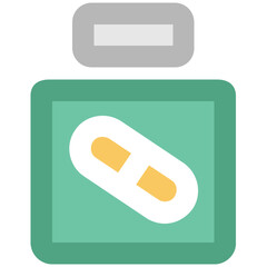 A pills medication bold line icon