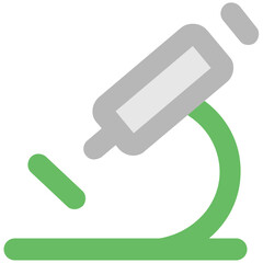 An icon of a microscope bold line design 