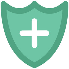 Obraz premium A medical shield bold line icon design 