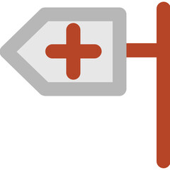 Bold line icon of medical board 