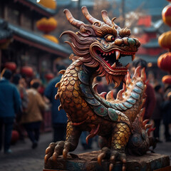 Chinese Dragon, Streets, vintage